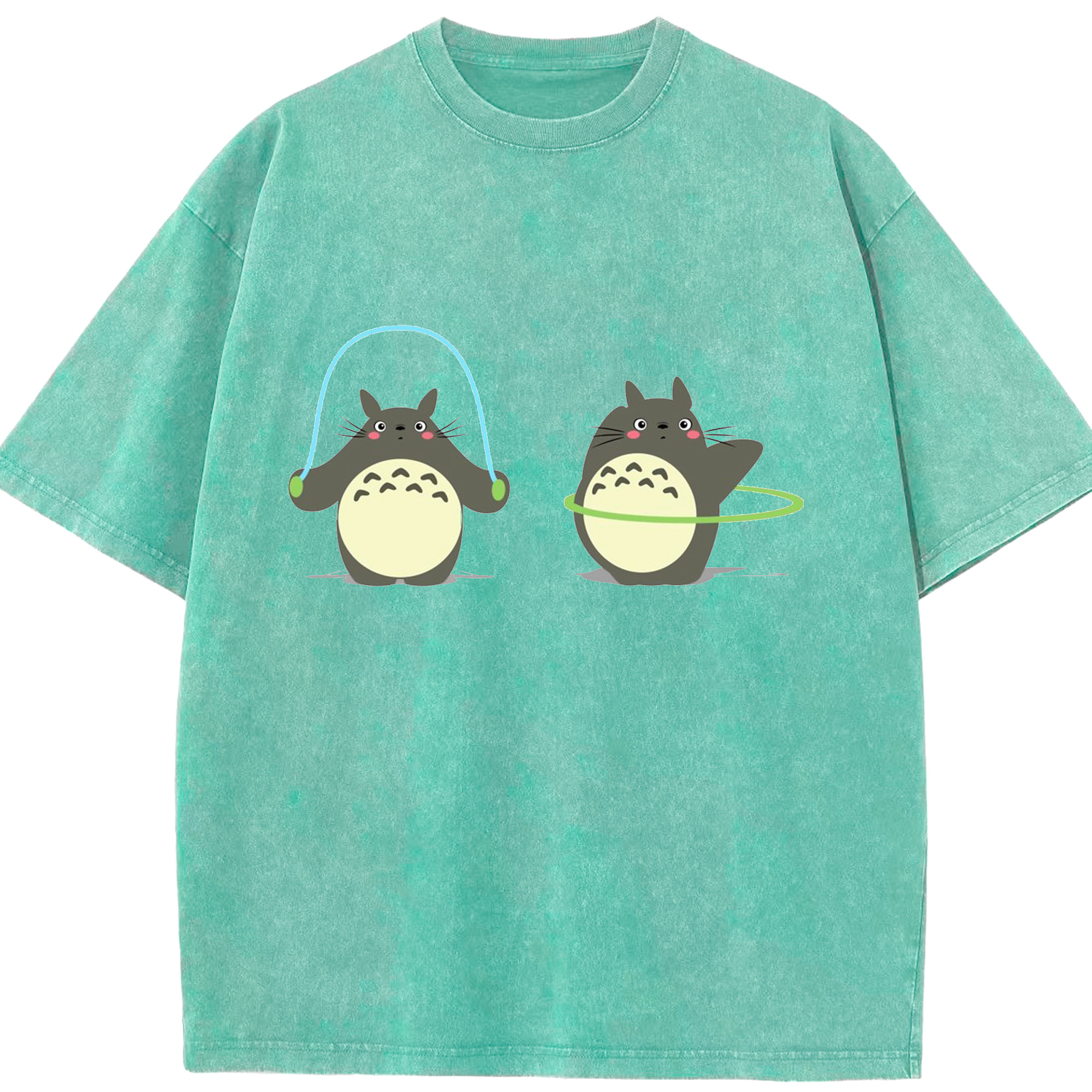 （画像用） となりのトトロ 草壁メイ 草壁サツキ My Neighbor Totoro Satsuki Kusakabe Mei Kusakabe 綿100% ヴィンテージ風 半袖Tシャツ（フロントプリント）